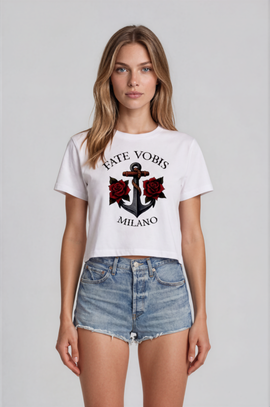 t-shirt donna Ancora e Rose
